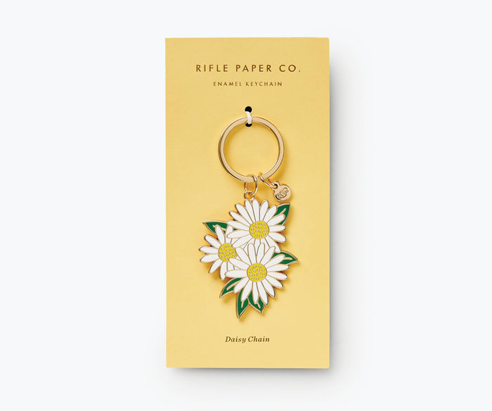 Daisies Enamel Keychain