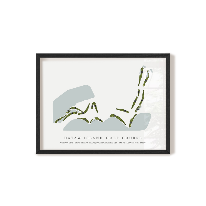 Dataw Island Golf Course - Cotton Dike | Golf Course Map | Black Frame