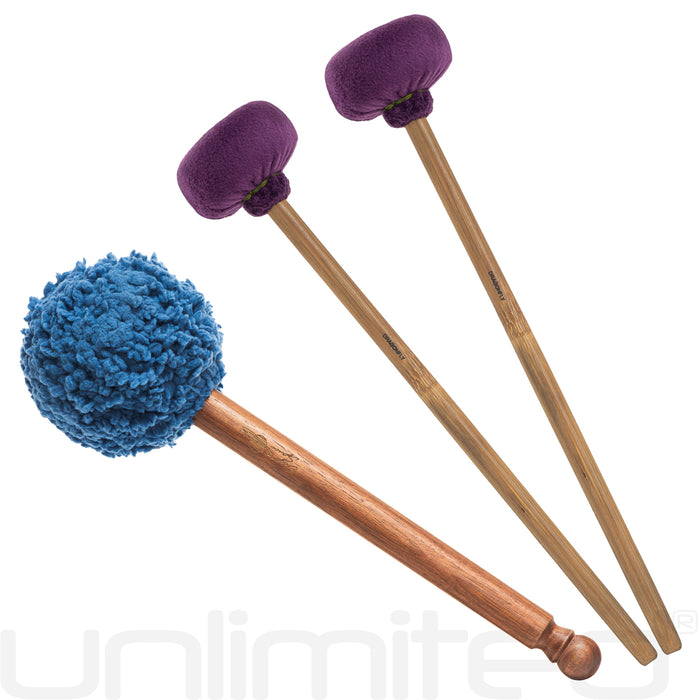 Deep Space B1 & Pair of Dragonfly Resonance Series Purple Rollers Mallet Combo