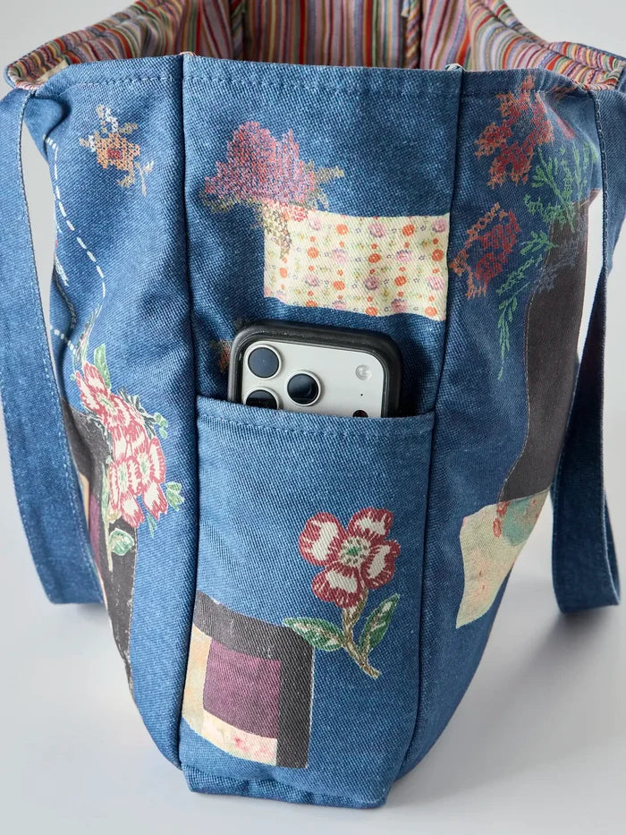 Denim Tote Bag - Large Denim Western Craft-view 4
