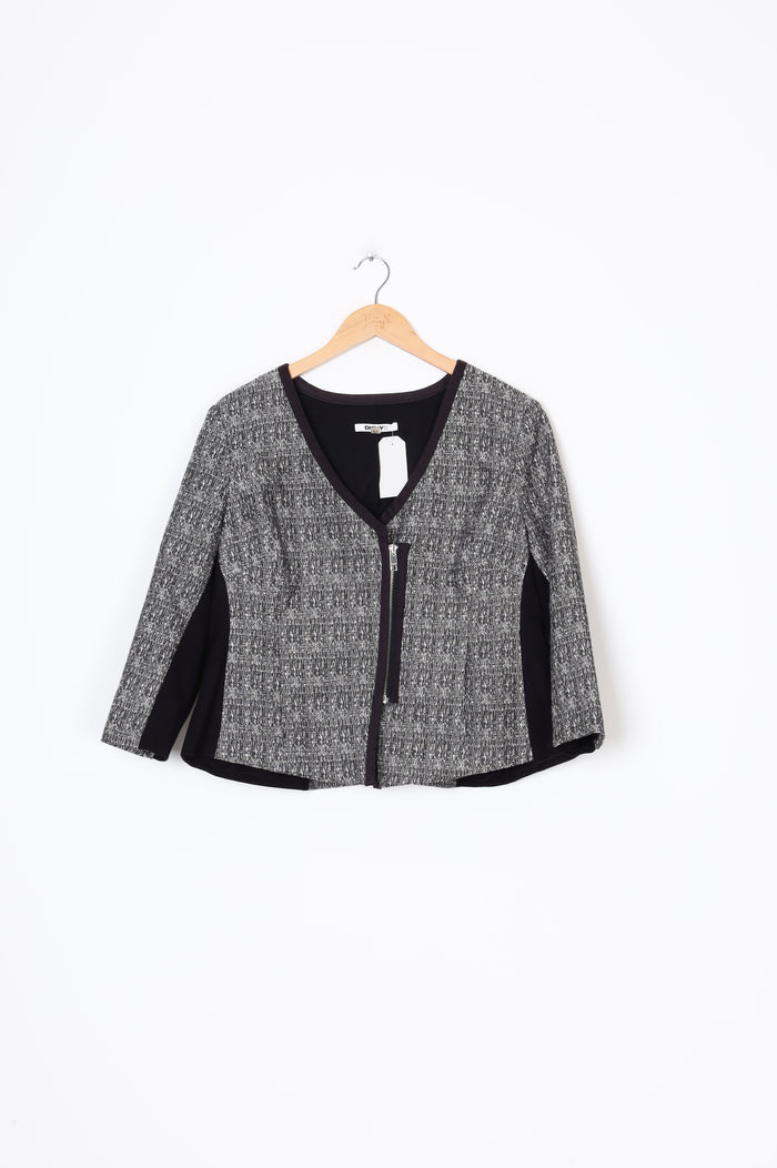 DKNYC Womens Black Jacket Size 8