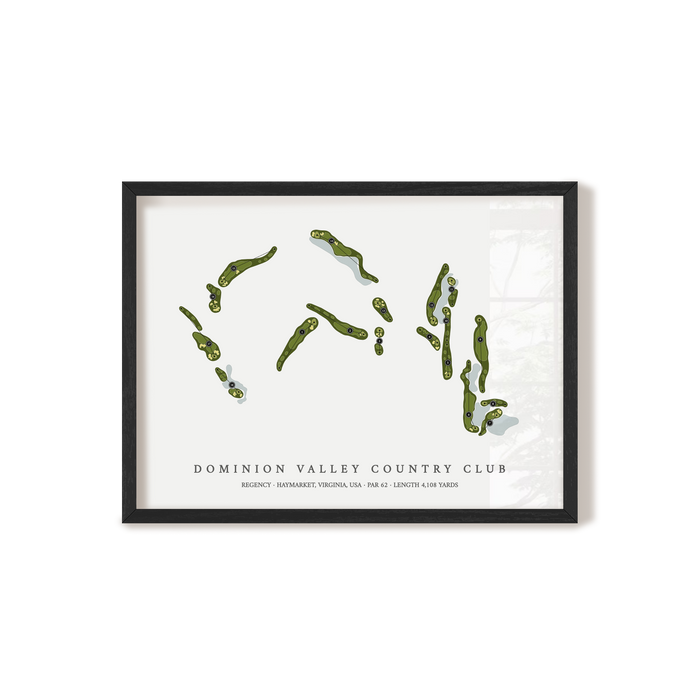 Dominion Valley Country Club - Regency Course | Golf Course Map | Black Frame