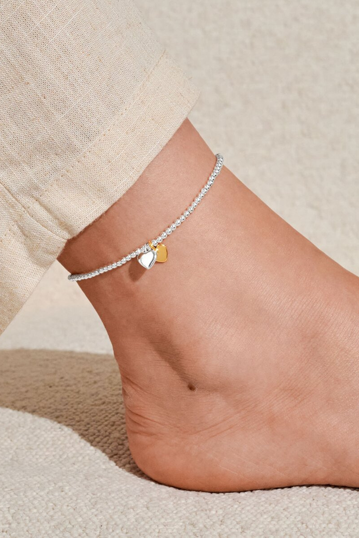 Double Heart Anklet