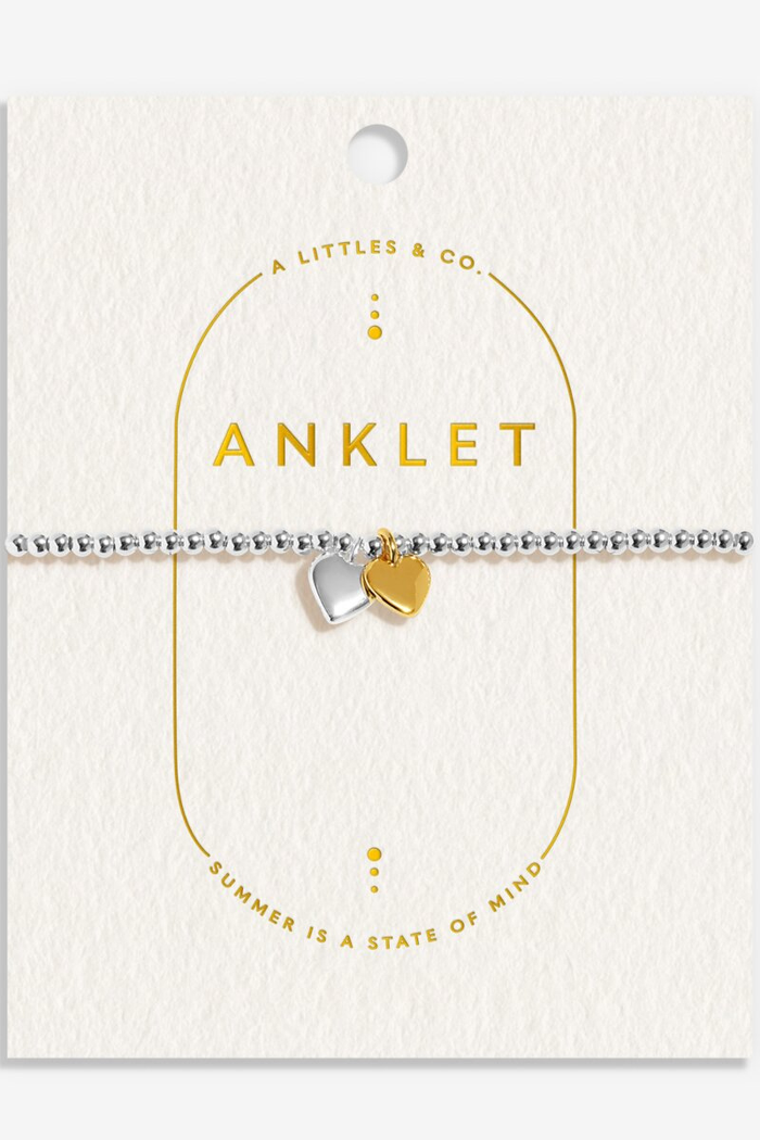 Double Heart Anklet