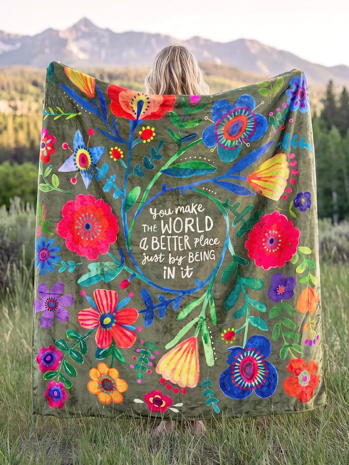 Double-Sided Cozy Throw Blanket - World A Better Place-view 1