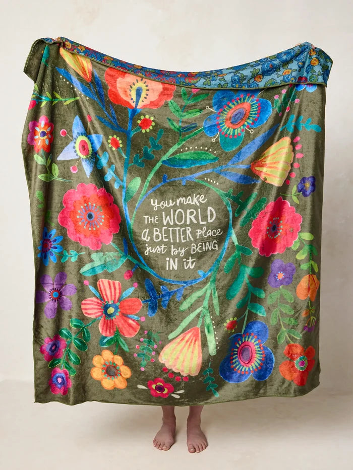 Double-Sided Cozy Throw Blanket - World A Better Place-view 3