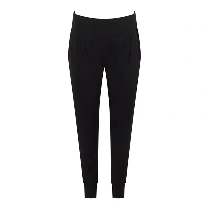 Boody Downtime Lounge Pants in black on a white background.