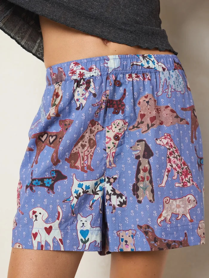Dream On Boxer Shorts - Dog Days Blue-view 3