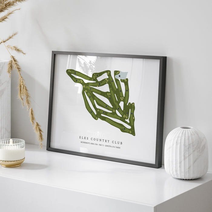 Elks Country Club | Golf Course Map | On Table