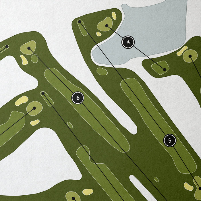 Elks Country Club | Golf Course Map | Close Up