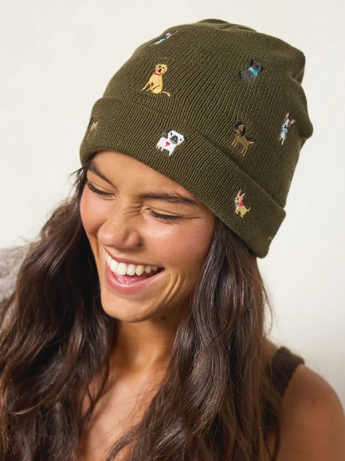 Embroidered Beanie - Dogs-view 1