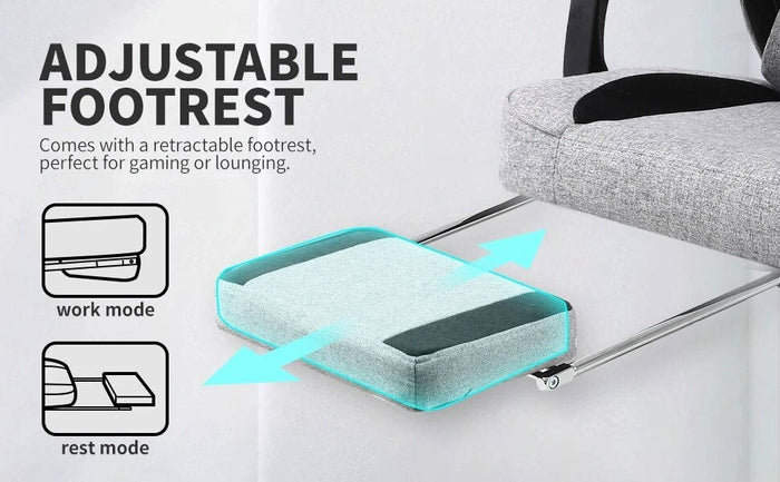 Ergonomic Gaming Chair With Footrest