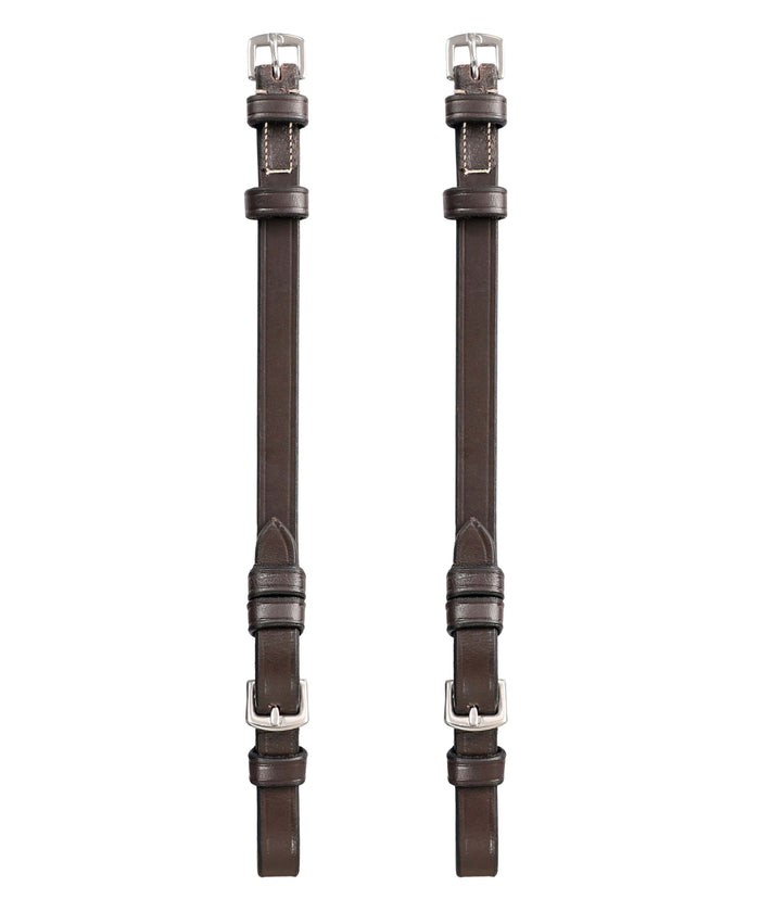 ExionPro Bridle Cheek Pieces With Buckle Fastening - White Stitching