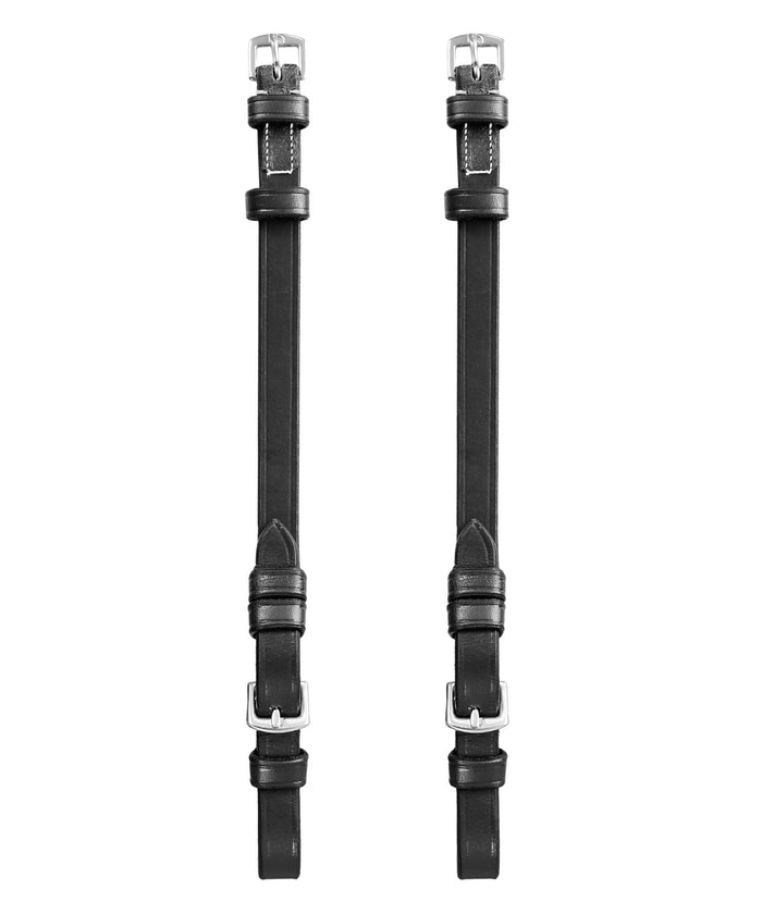 ExionPro Bridle Cheek Pieces With Buckle Fastening - White Stitching