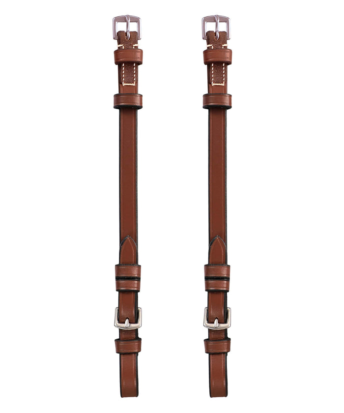 ExionPro Bridle Cheek Pieces With Buckle Fastening - White Stitching