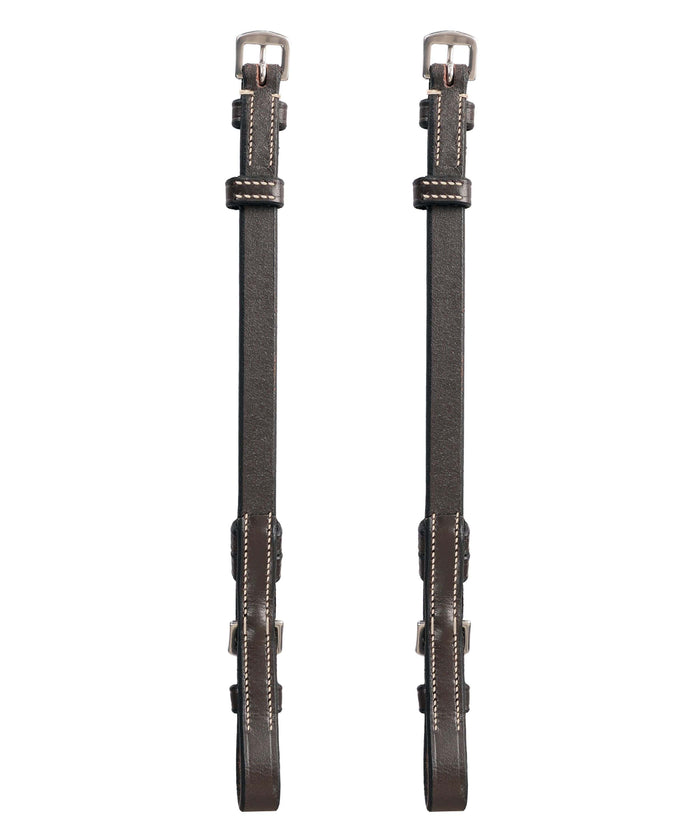 ExionPro Bridle Cheek Pieces With Buckle Fastening - White Stitching