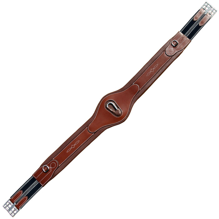 ExionPro 'Joint' Over Lay Girth - Navy Blue Elastic with White Lines