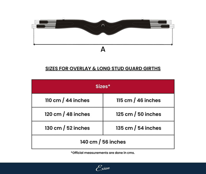 ExionPro 'Joint' Over Lay Girth - Navy Blue Elastic with White Lines