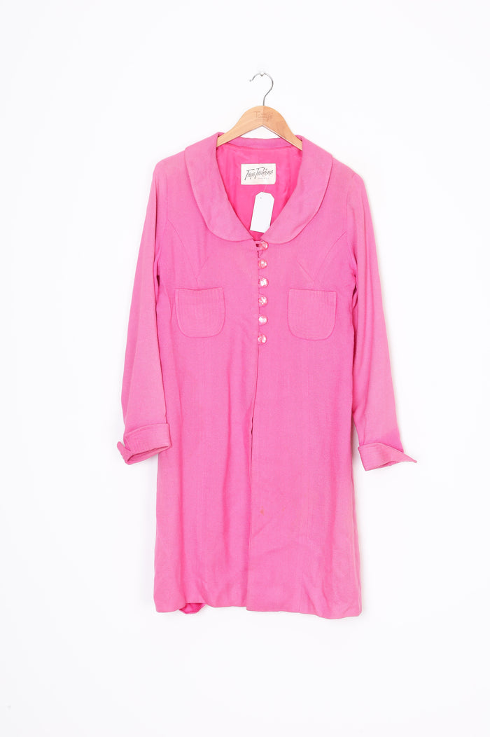 Fays Fashions - Vintage Womens Pink Coat Size M