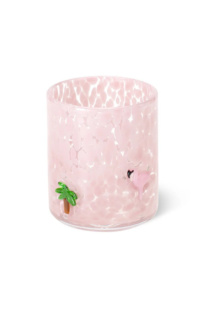 Flamingo Charm Glass 17oz