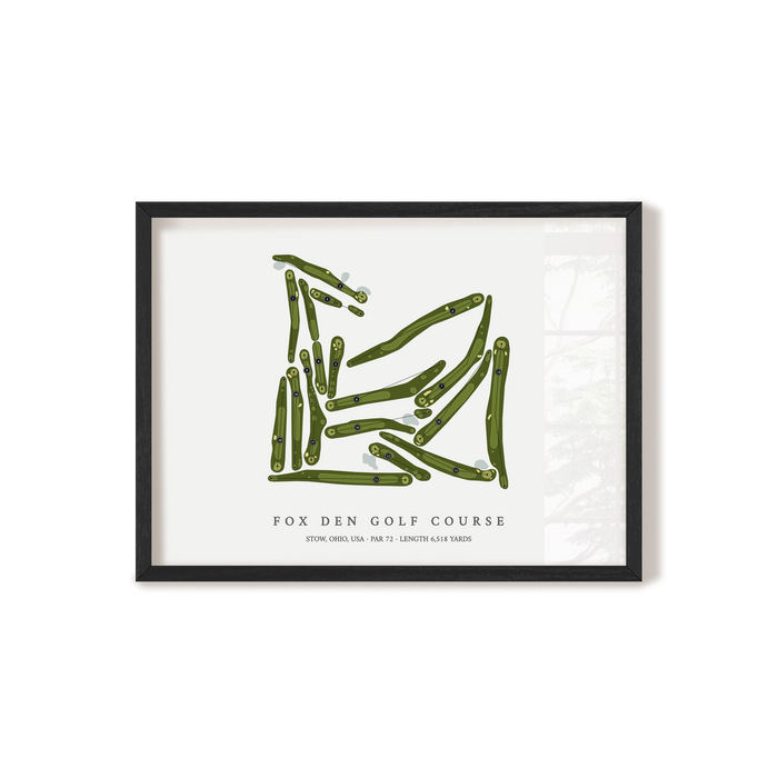 Fox Den Golf Course | Golf Course Map | Black+Frame