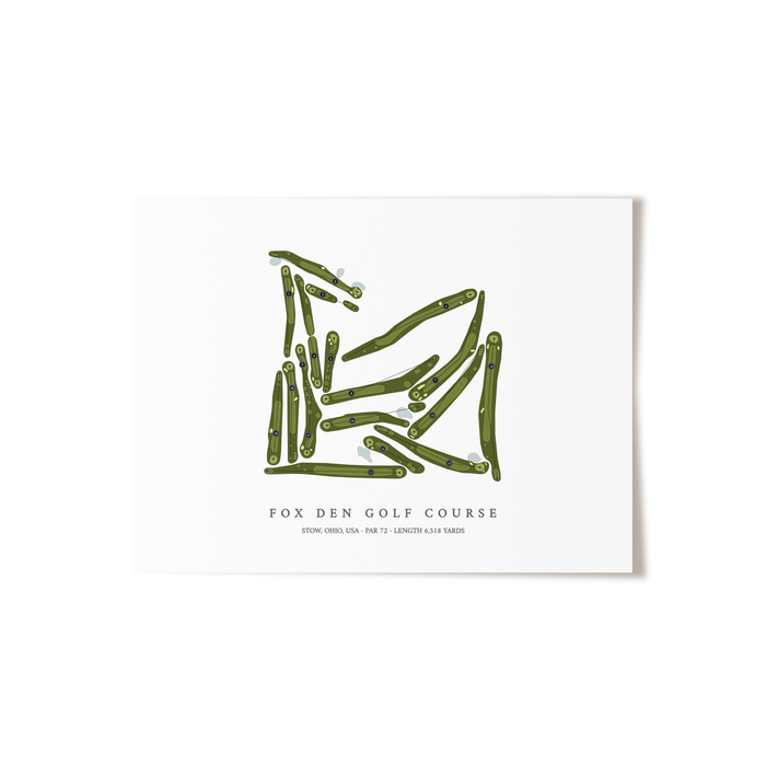 Fox Den Golf Course | Golf Course Map | Unframed