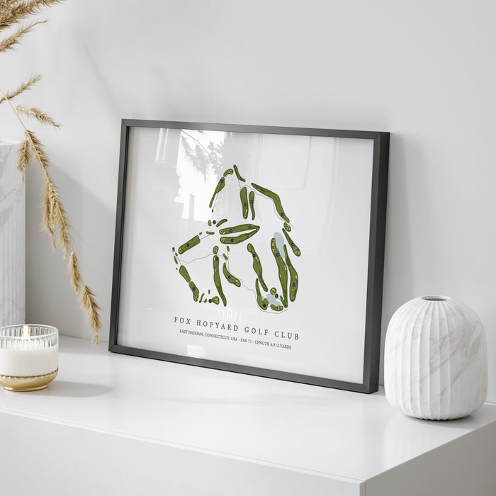 Fox Hopyard Golf Club | Golf Course Print | On Table