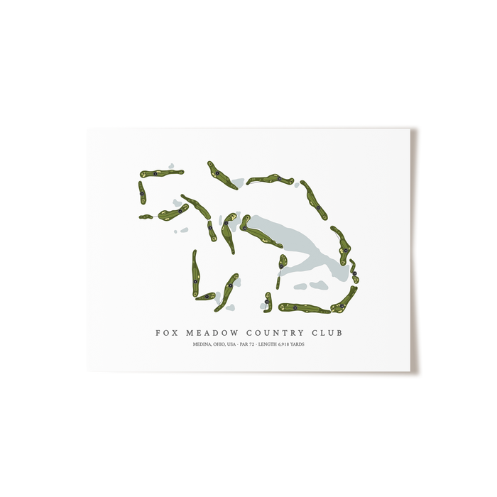 Fox Meadow Country Club | Golf Course Map | Unframed
