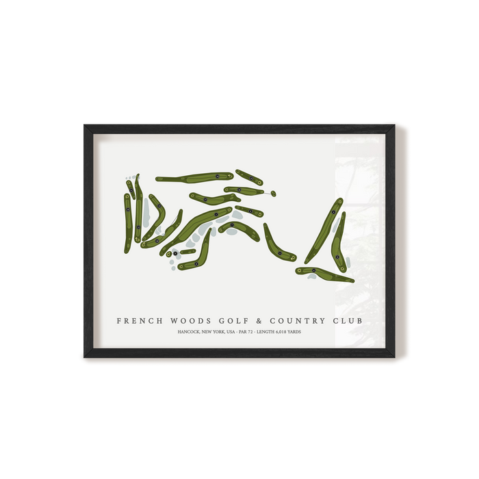 French Woods Golf & Country Club | Golf Course Map | Black+Frame