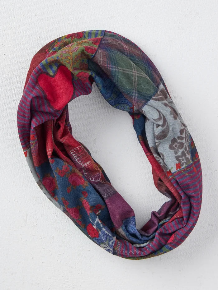 Full Boho Bandeau® Headband - Aspen Patchwork Burgundy-view 3