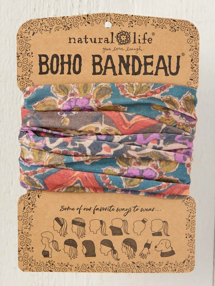 Full Boho Bandeau® Headband - Brown Tuscany Border-view 1