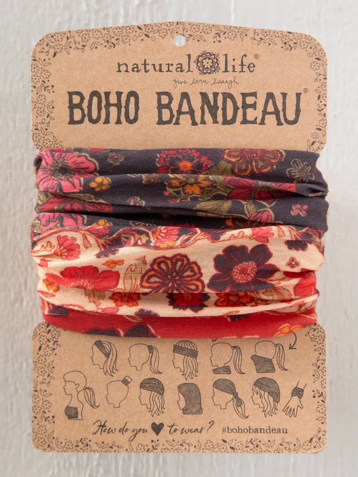 Full Boho Bandeau® Headband - Stella Blooms Tan-view 1