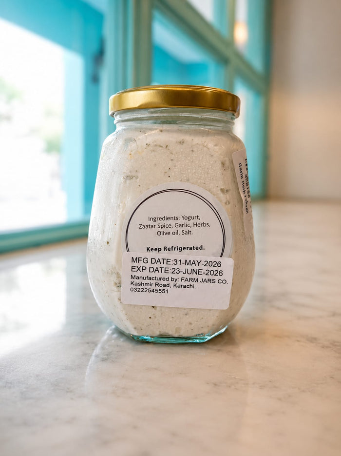Garlic Herb Labneh - Tayyib Store - Farm Jars Co. - Lahore