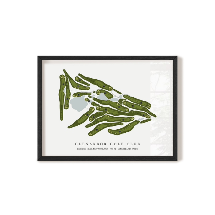 GlenArbor Golf Club | Golf Course Map | Black Frame