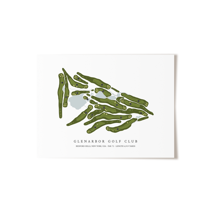 GlenArbor Golf Club | Golf Course Map | Unframed