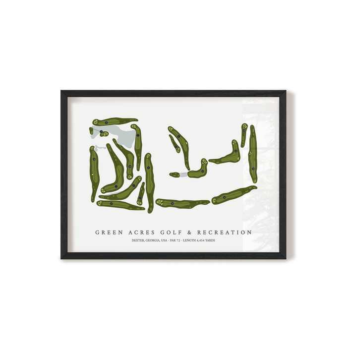 Green Acres Golf & Recreation | Golf Course Map | Black Frame