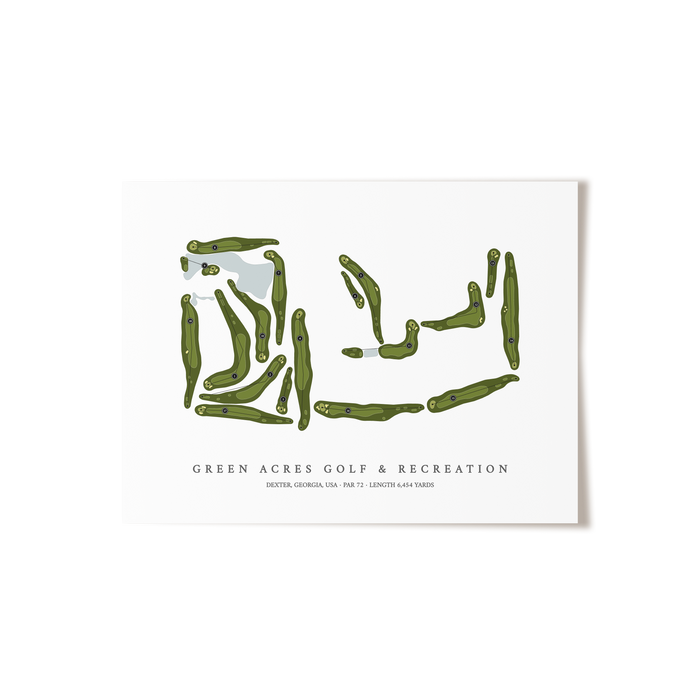 Green Acres Golf & Recreation | Golf Course Map | Unframed