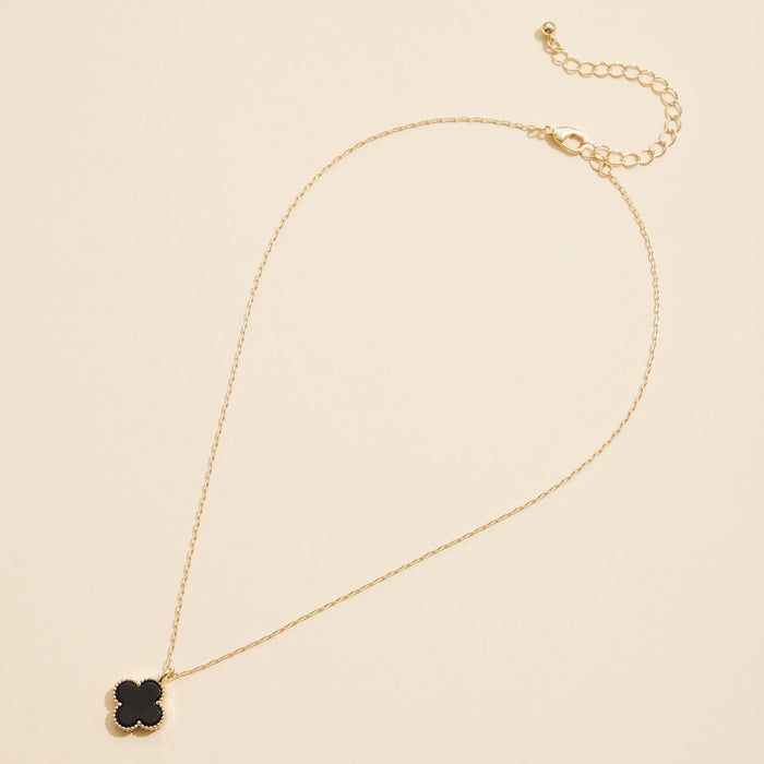 Green | Single Flower Charm  Necklace