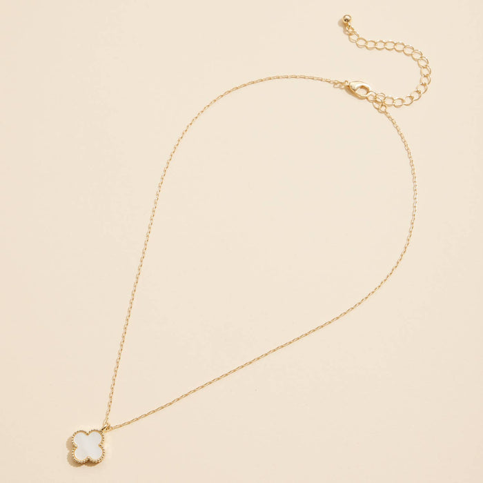 Green | Single Flower Charm  Necklace