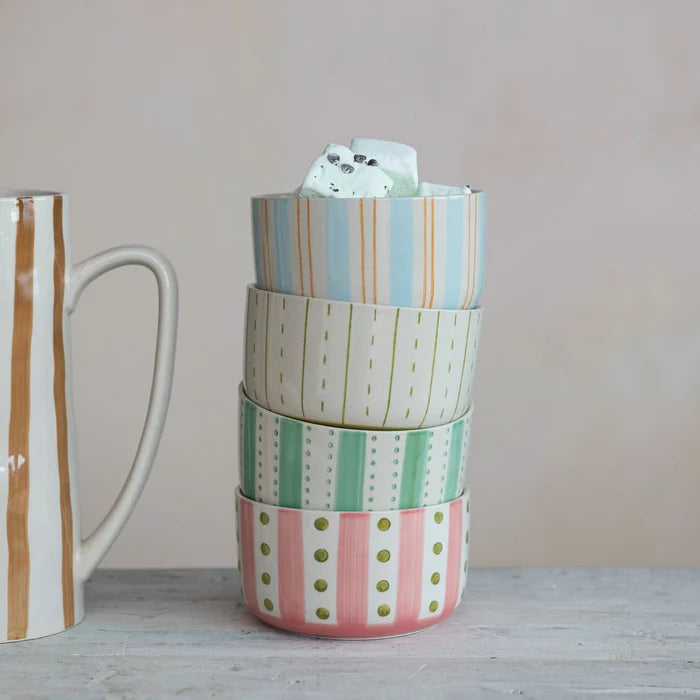 Hand-Painted Stoneware Bowl