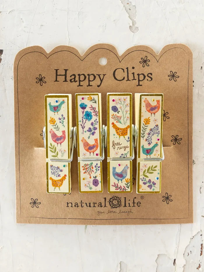 Happy Clips, Set of 4 - Chickens-view 1