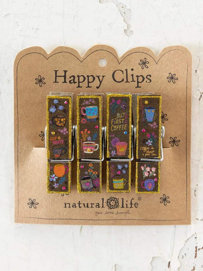 Happy Clips, Set of 4 - Coffee Cups-view 1