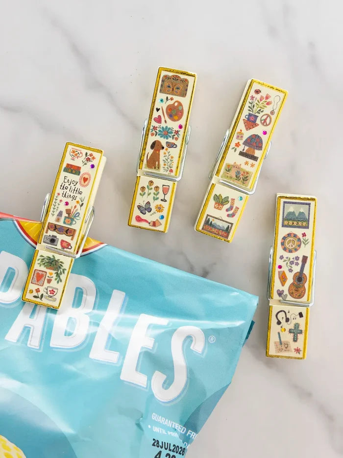 Happy Clips, Set of 4 - Enjoy The Little Things-view 2