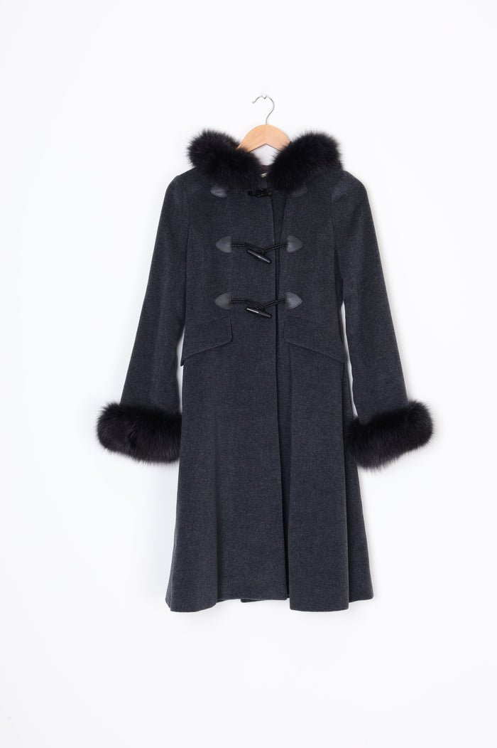 Harrods Womens Grey Coat Size 1
