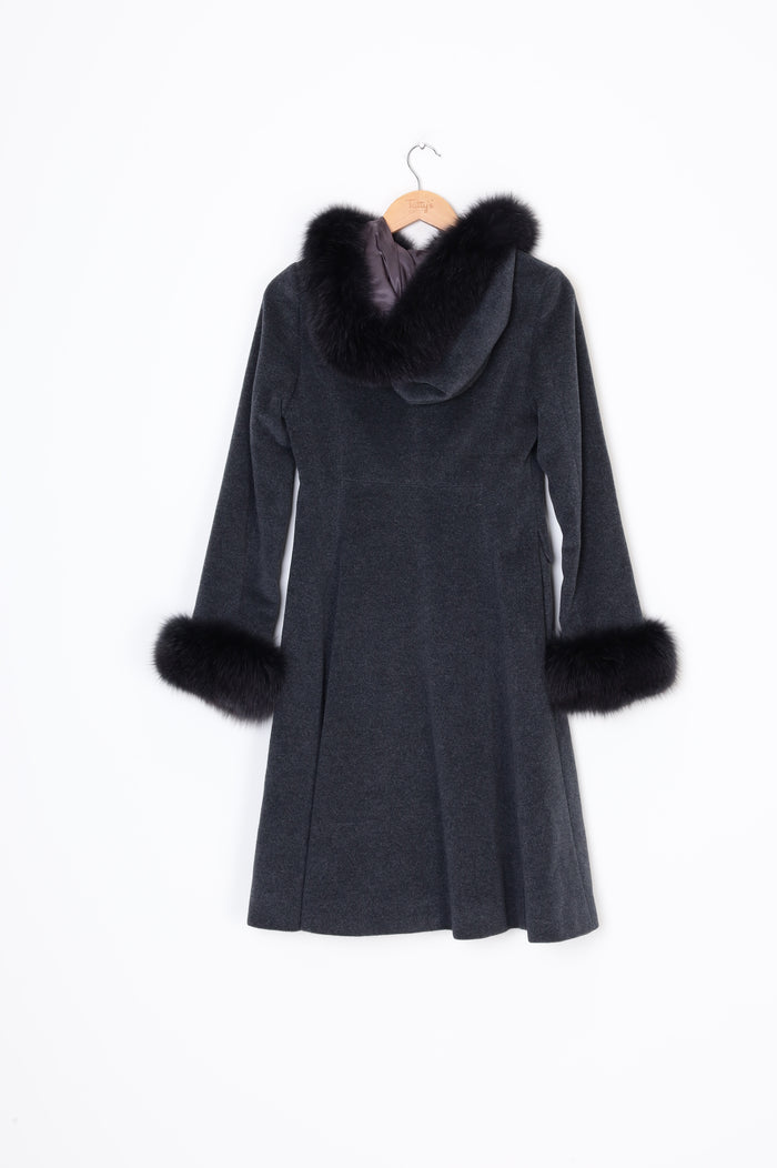 Harrods Womens Grey Coat Size 1