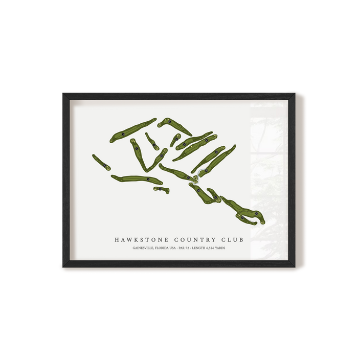 Hawkstone Country Club | Golf Course Map | Black Frame