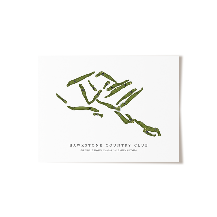 Hawkstone Country Club | Golf Course Map | Unframed