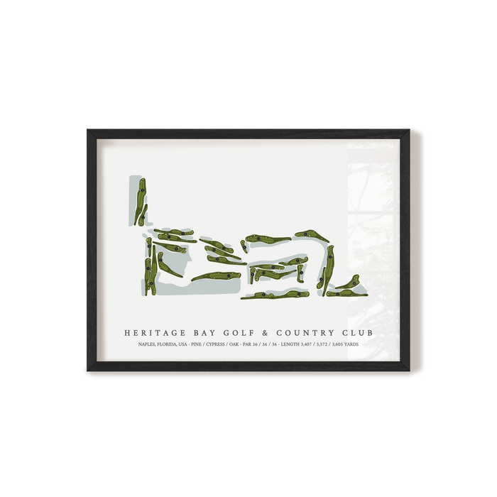 Heritage Bay Golf & Country Club | Golf Course Map | Black Frame