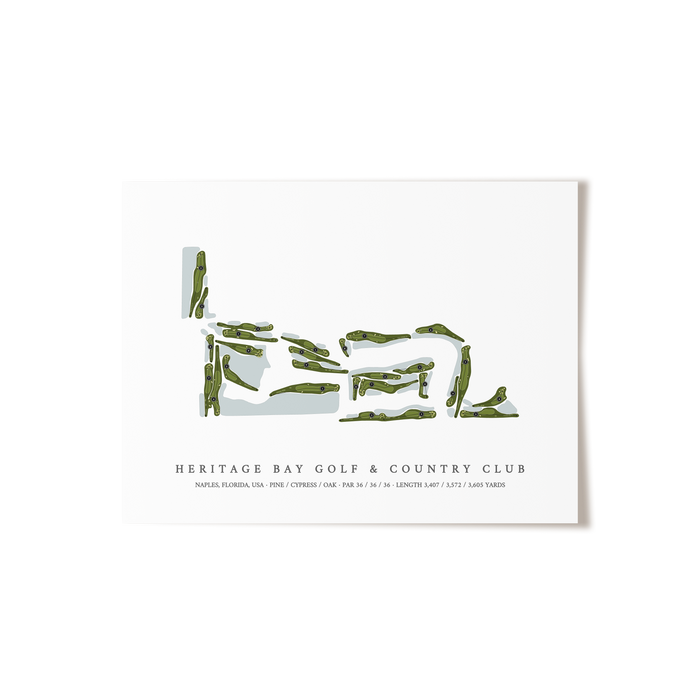 Heritage Bay Golf & Country Club | Golf Course Map | Unframed