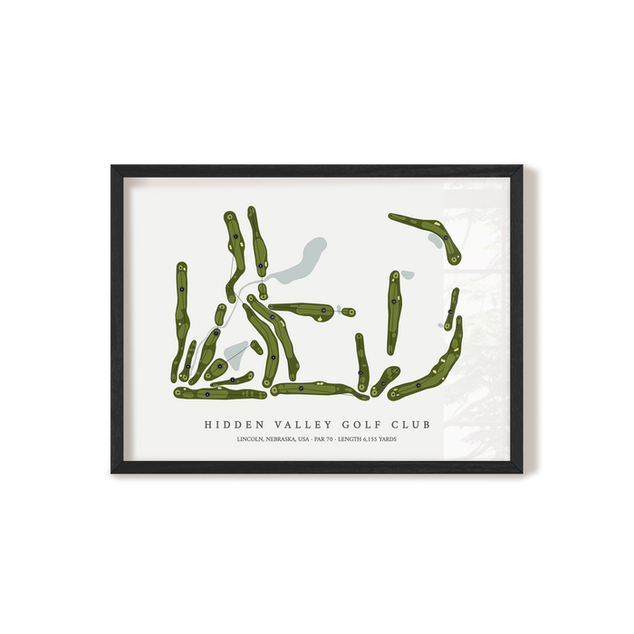 Hidden Valley Golf Club | Golf Course Map | Black Frame